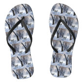 ブルテリアは雪のクリスマスを許した ビーチサンダル (ソール)