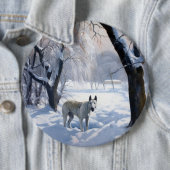 ブルテリアは雪のクリスマスを許した 缶バッジ (インサイチュ)