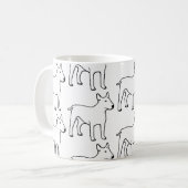 ブルテリアアートコーヒーマグ コーヒーマグカップ (正面左)