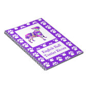 ブルテリアイングリッシュキスドッグシルエットPPY&B ノートブック (右側)