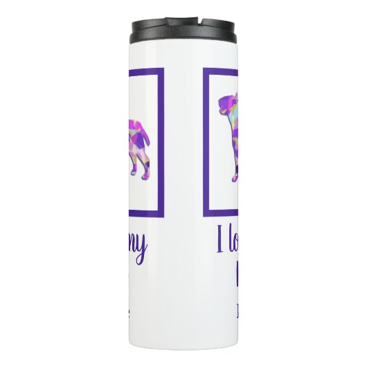 ブルテリアイングリッシュドッグキュートシルエットPPY&B タンブラー (裏面)