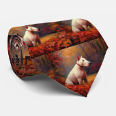ブルテリアイン紅葉秋インスパイア ネクタイ (ロール)