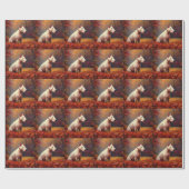 ブルテリアイン紅葉秋インスパイア ラッピングペーパー (フラット)