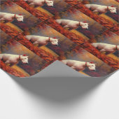 ブルテリアイン紅葉秋インスパイア ラッピングペーパー (角)