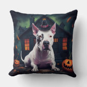 ブルテリアカボンプキンハロウィーン怖 クッション (正面)