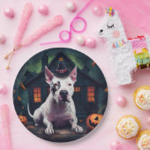 ブルテリアカボンプキンハロウィーン怖 ペーパープレート (パーティー)