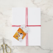 ブルテリアカートゥーン"ハッピーバースデー"ギフトラベル ギフトタグ (より糸付き)