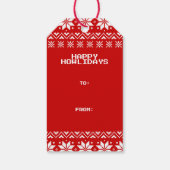 ブルテリアクリスマスそりの犬の休日から ギフトタグ (裏面)