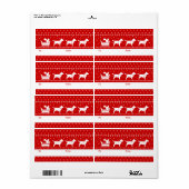 ブルテリアクリスマスそりの犬の休日から ラベル (フルシート)