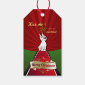 ブルテリアクリスマスギフトラベル「ミスタントー」 ギフトタグ (正面)