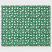 ブルテリアクリスマスドッグ ラッピングペーパー (フラット)