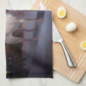 ブルテリアクリスマスフェスティバルシーズン キッチンタオル (四つ折り)