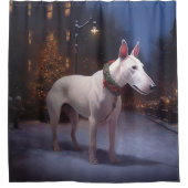 ブルテリアクリスマスフェスティバルシーズン シャワーカーテン (正面)