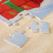 ブルテリアクリスマスフェスティバルスノーシーン ジグソーパズル (側面)