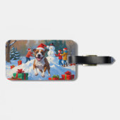 ブルテリアクリスマスフェスティバルスノーシーン ラゲッジタグ (裏面横)