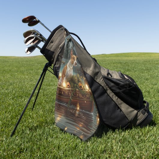 ブルテリアクリスマスフェスティバル航海 ゴルフタオル (グリーン)