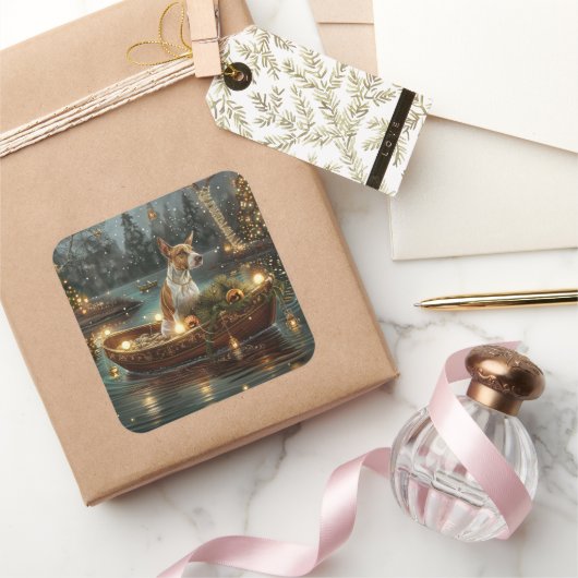 ブルテリアクリスマスフェスティバル航海 スクエアシール (ギフト)