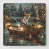 ブルテリアクリスマスフェスティバル航海 スクエア壁時計 (正面)