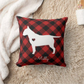ブルテリアクリスマスプレッドドッグ名 クッション (ブランケット)