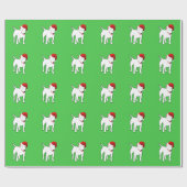 ブルテリアクリスマスラップ ラッピングペーパー (フラット)