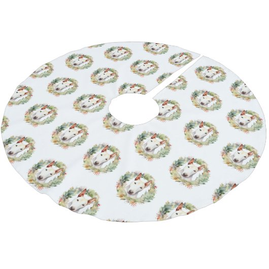 ブルテリアクリスマスリースフェスティバルカップ ブラッシュドポリエステルツリースカート (アングル)