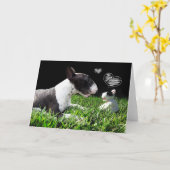 ブルテリアグリーティングカード カード (黄色い花)