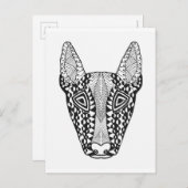 ブルテリアスケッチ ポストカード (正面/裏面)