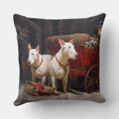 ブルテリアスノイそりクリスマスデコール クッション (裏面)