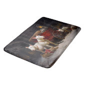 ブルテリアスノイそりクリスマスデコール バスマット (アングル)