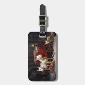 ブルテリアスノイそりクリスマスデコール ラゲッジタグ (正面縦)