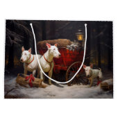 ブルテリアスノイそりクリスマスデコール ラージペーパーバッグ (裏面)