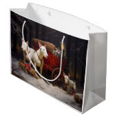 ブルテリアスノイそりクリスマスデコール ラージペーパーバッグ (裏面アングル)