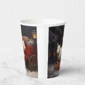 ブルテリアスノイそりクリスマスデコール 紙コップ (右)