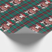 ブルテリアドッグおもしろいホリデープライド ラッピングペーパー (角)