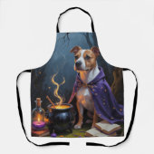 ブルテリアドッグお洒落ハロウィン絵を描ズ エプロン (正面)