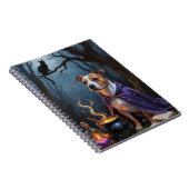 ブルテリアドッグお洒落ハロウィン絵を描ズ ノートブック (右側)