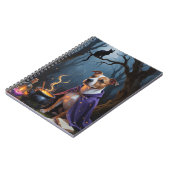ブルテリアドッグお洒落ハロウィン絵を描ズ ノートブック (左側)