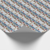 ブルテリアドッグウィンターワンダーランドクリスマスジョイ ラッピングペーパー (角)