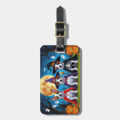 ブルテリアドッグスパンプキンハロウィンおもしろい ラゲッジタグ (正面縦)