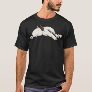ブルテリアドッグズホワイトブルテリアスリーピングファンン Tシャツ