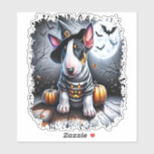 ブルテリアドッグハロウィーン シール (シート)