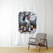 ブルテリアドッグハロウィーン タペストリー (インサイチュ)