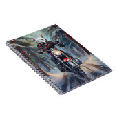 ブルテリアドッグバイオートバイクリスマス ノートブック (右側)