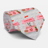 ブルテリアドッグバレンタインデーキスをするス ネクタイ (ロール)