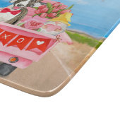 ブルテリアドッグバレンタインデートラックハート カッティングボード (角)