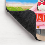 ブルテリアドッグバレンタインデートラックハート マウスパッド (コーナー)