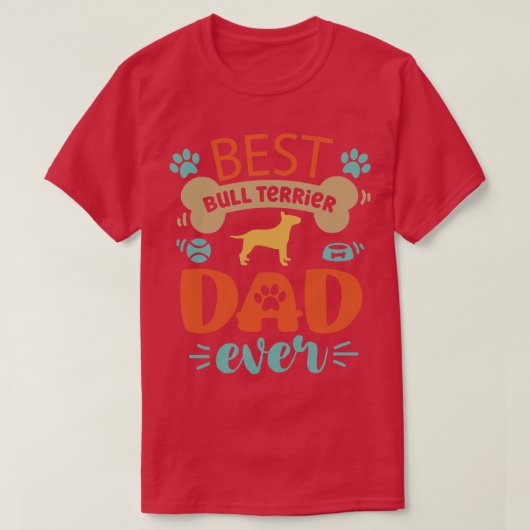 ブルテリアドッグパパ Tシャツ (デザイン正面)