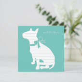 ブルテリアドッグパピー サンキューカード (スタンド正面)