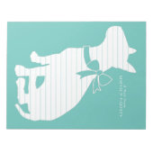 ブルテリアドッグパピー ノートパッド (正面)