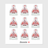 ブルテリアドッグファミリー醜いクリスマスセーター シール (シート)